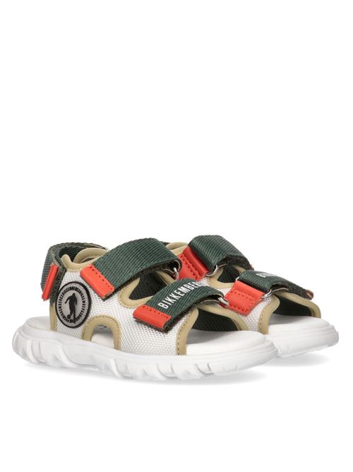 Sandalo doppio strappo BIKKEMBERGS | 21343BIANCO VERDONE ARANCIO